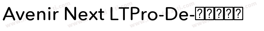 Avenir Next LTPro-De字体转换